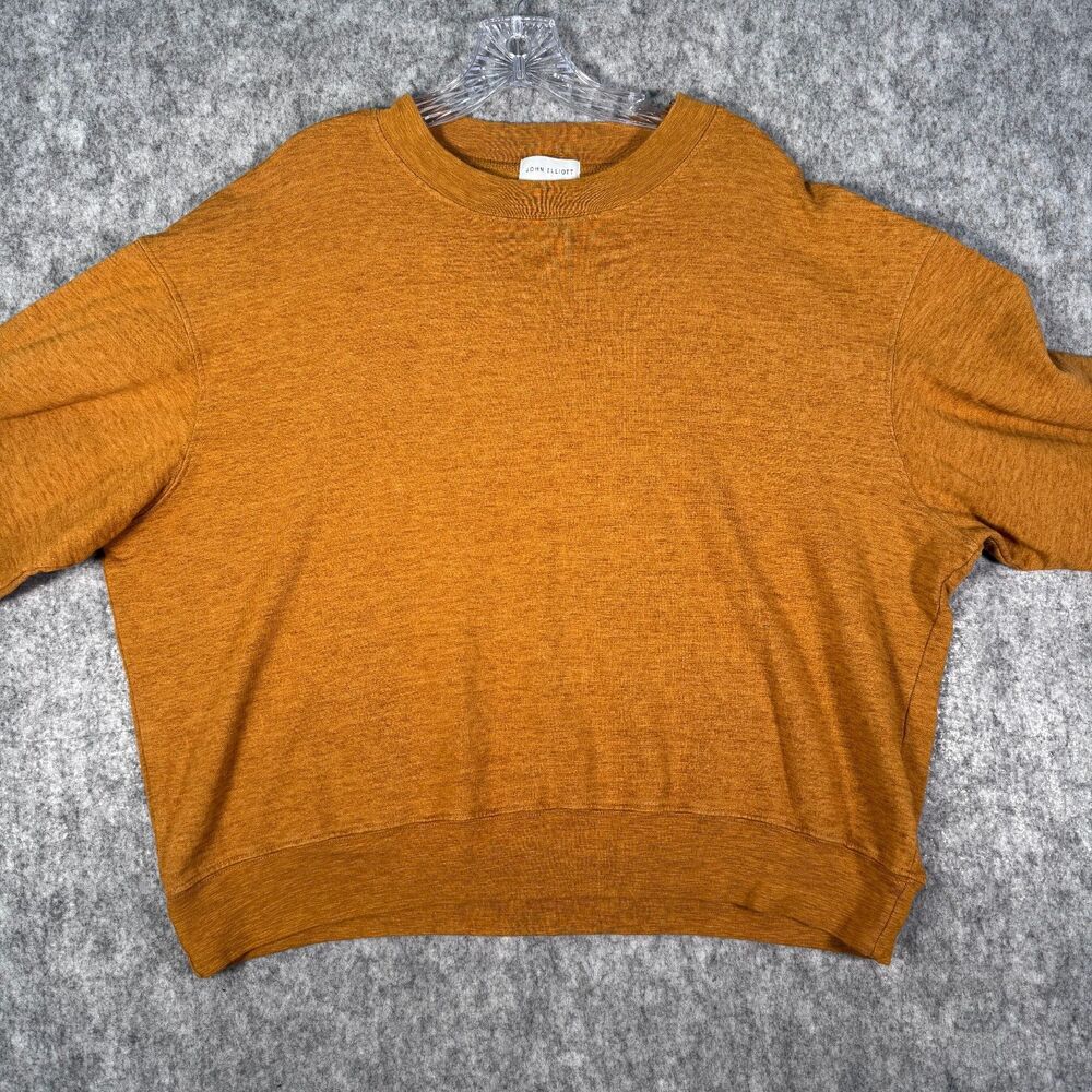 John Elliott Sweatshirt Womens Size 3 Orange Gold Crewneck Pullover Long Sleeve - Picture 2 of 10